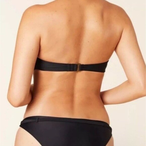 ANDIE SWIM The Scala Bikini Top Size Large Black Bandeau Strapless NWT E - Picture 2 of 7